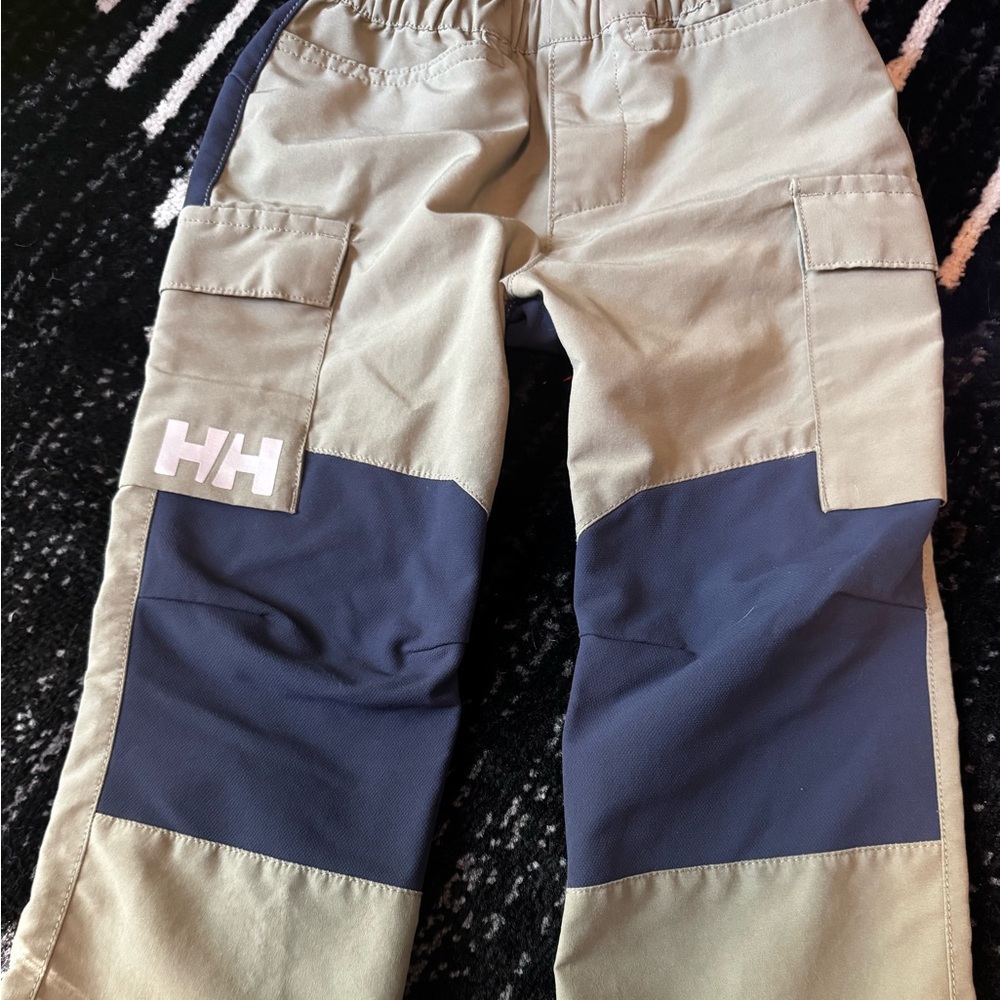 Helly Hansen Boys Green and Navy Waterproof Pants